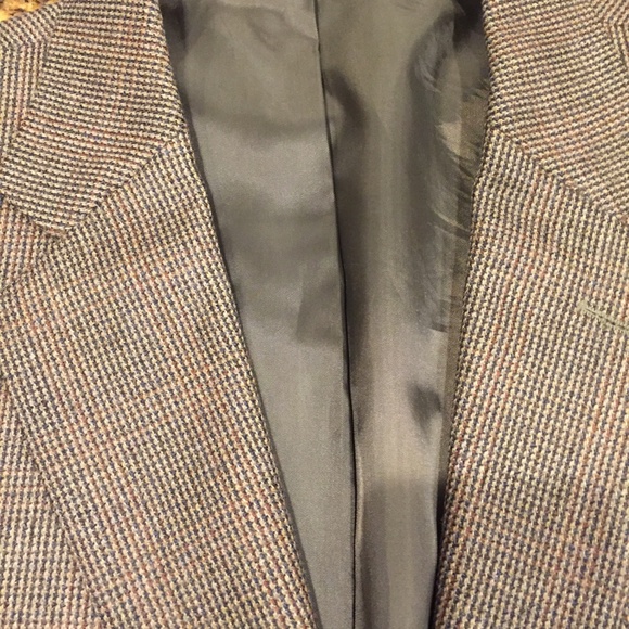 Stafford Sports Coat Brown Houndstooth 44L - Picture 3 of 5